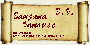Damjana Vamović vizit kartica